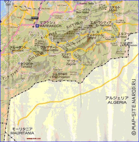 carte de des routes Maroc