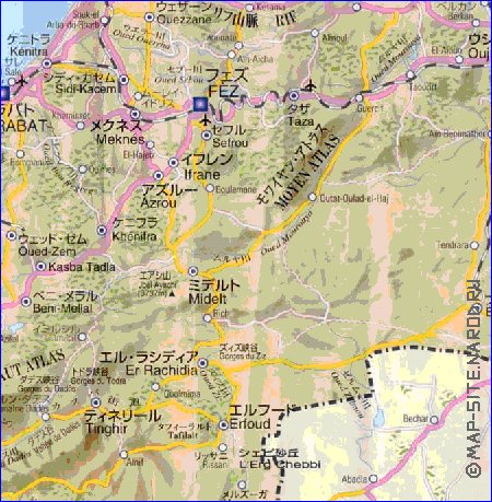 carte de des routes Maroc