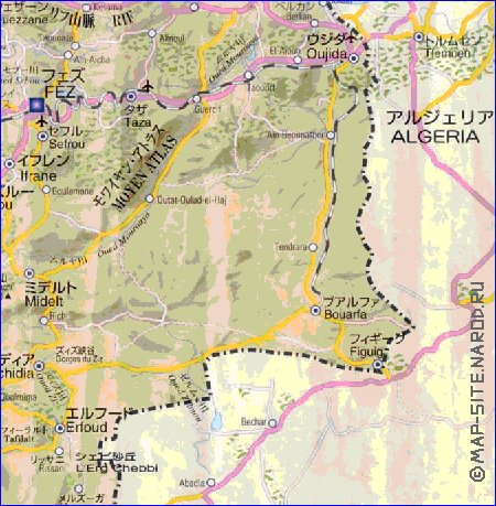 carte de des routes Maroc