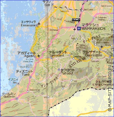 carte de des routes Maroc