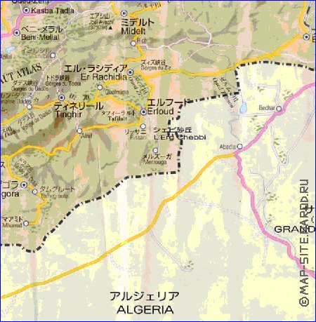 carte de des routes Maroc