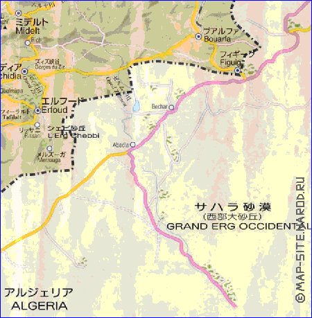 carte de des routes Maroc