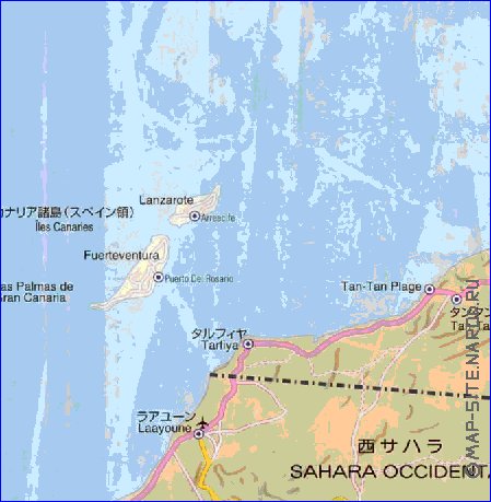 carte de des routes Maroc