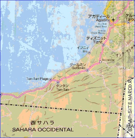 carte de des routes Maroc