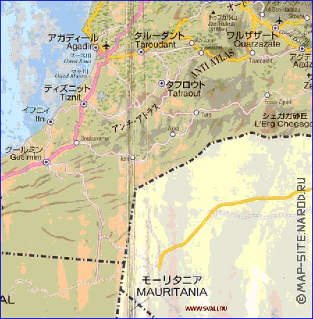 carte de des routes Maroc