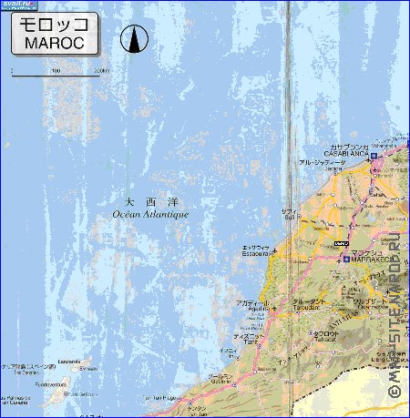 carte de des routes Maroc