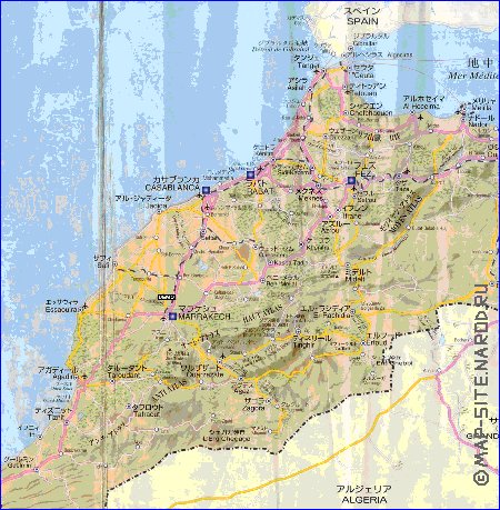 carte de des routes Maroc