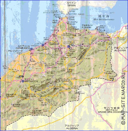 carte de des routes Maroc