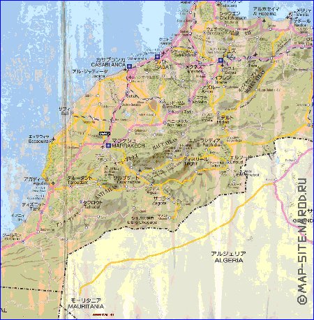 carte de des routes Maroc