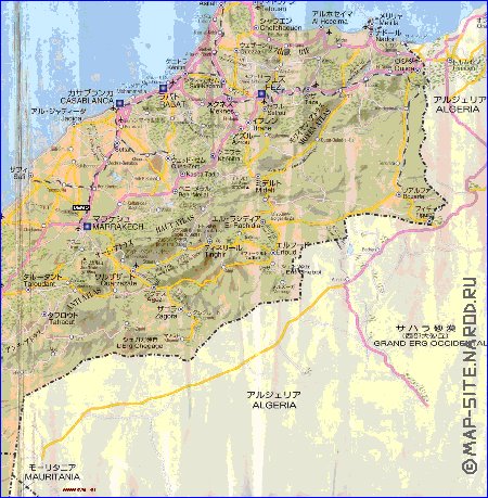 carte de des routes Maroc