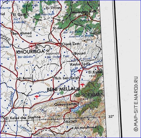 mapa de Marrocos em ingles