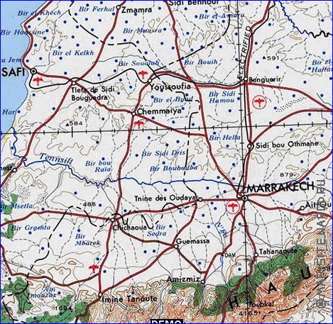 carte de Maroc en anglais