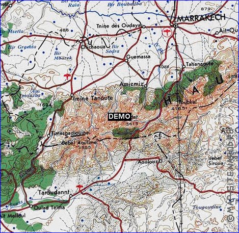 mapa de Marrocos em ingles