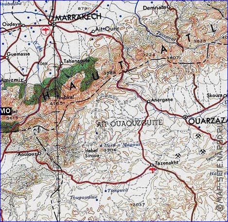 mapa de Marrocos em ingles