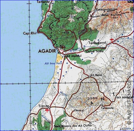 mapa de Marrocos em ingles