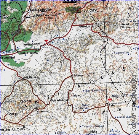 mapa de Marrocos em ingles