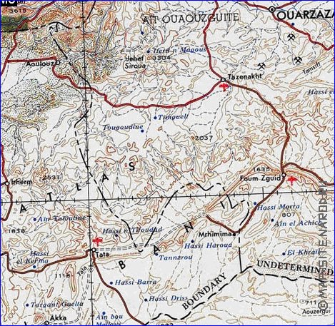 mapa de Marrocos em ingles