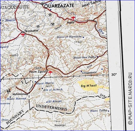 mapa de Marrocos em ingles