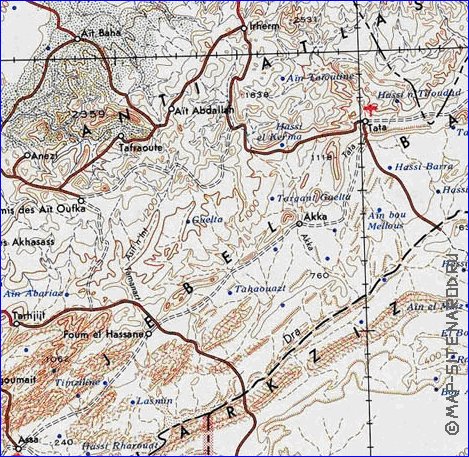 mapa de Marrocos em ingles