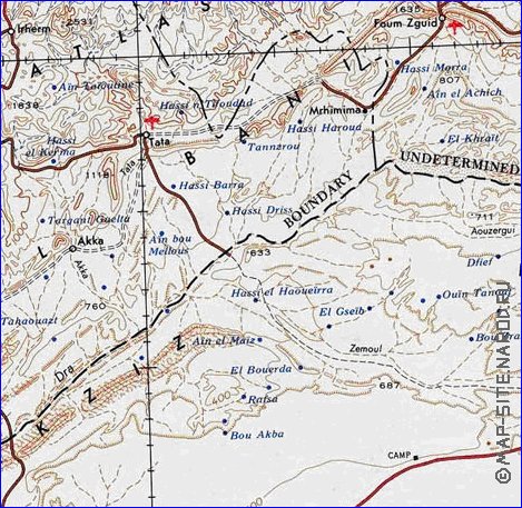 mapa de Marrocos em ingles