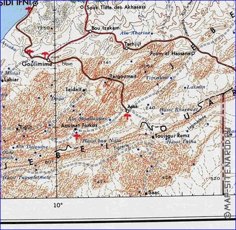 mapa de Marrocos em ingles