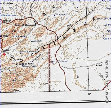 carte de Maroc en anglais