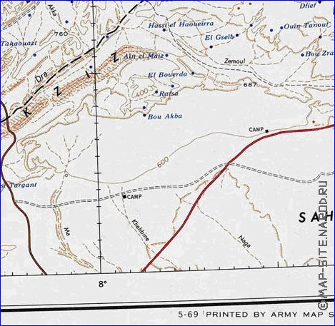 mapa de Marrocos em ingles