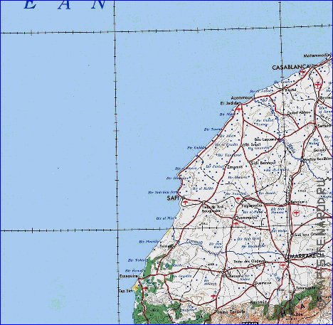 mapa de Marrocos em ingles