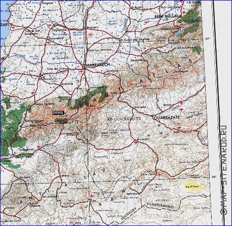 mapa de Marrocos em ingles