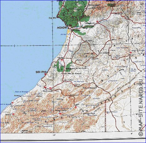 mapa de Marrocos em ingles