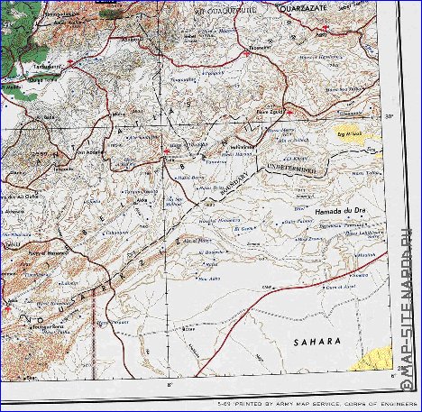 mapa de Marrocos em ingles