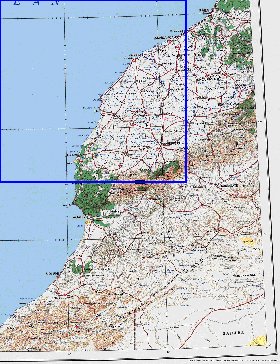 mapa de Marrocos em ingles