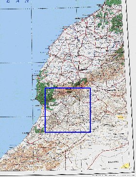 mapa de Marrocos em ingles