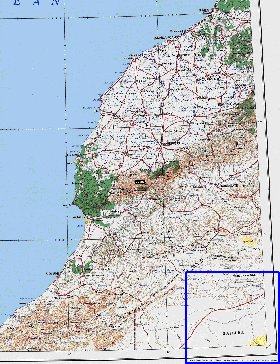 mapa de Marrocos em ingles