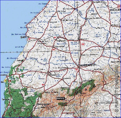 mapa de Marrocos em ingles