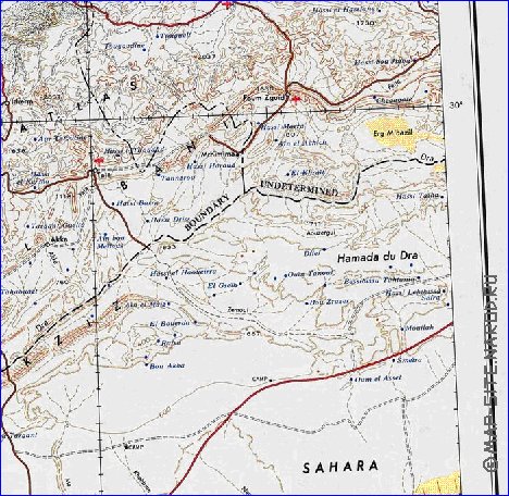 mapa de Marrocos em ingles