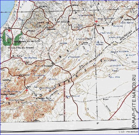 mapa de Marrocos em ingles