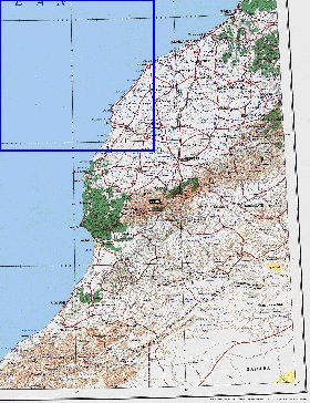 mapa de Marrocos em ingles