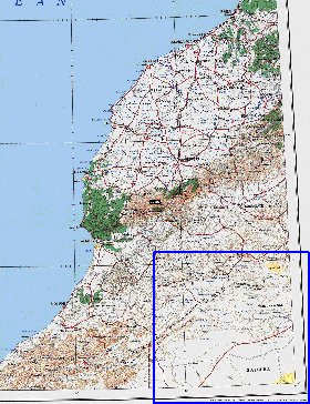 mapa de Marrocos em ingles