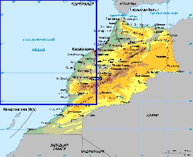 Fisica mapa de Marrocos