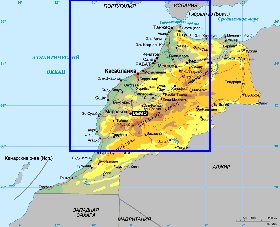 Fisica mapa de Marrocos