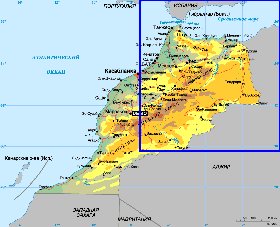 Fisica mapa de Marrocos