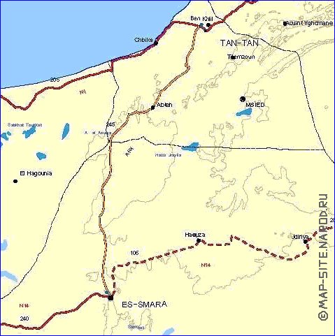 carte de Maroc