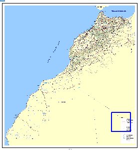 mapa de Marrocos em frances