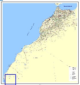 mapa de Marrocos em frances