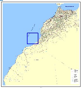 mapa de Marrocos em frances