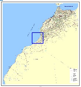 mapa de Marrocos em frances