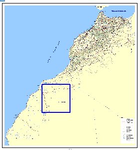 mapa de Marrocos em frances