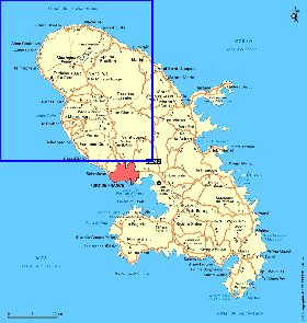mapa de Martinica