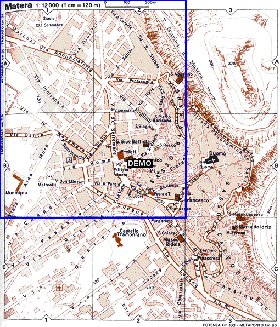 mapa de Matera